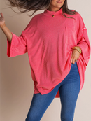 Oversize High Neck Urban Ribbed Tunic (Buy 2 Free Shipping)