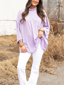 Oversize High Neck Urban Ribbed Tunic (Buy 2 Free Shipping)