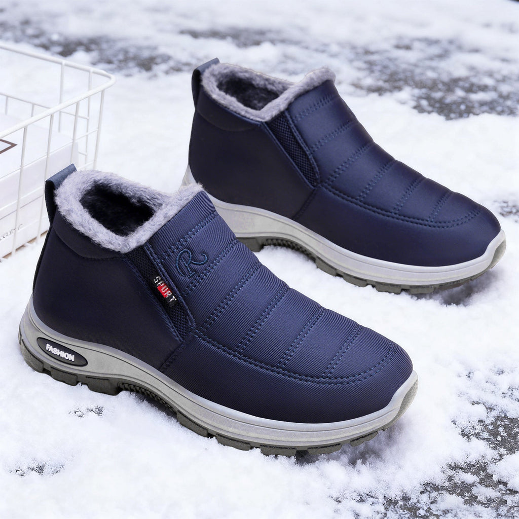 Women's Slip-On Fleece-Lined Winter Boots  Warm, Waterproof & Anti-Slip