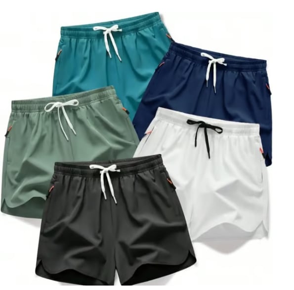 Men's  Running Shorts-Quick-Dry Athletic Gym Shorts (1 / 5 Pack)