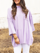 Oversize High Neck Urban Ribbed Tunic (Buy 2 Free Shipping)