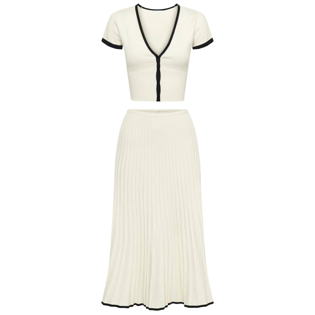JOLENE Knit Top And Midi Skirt Set