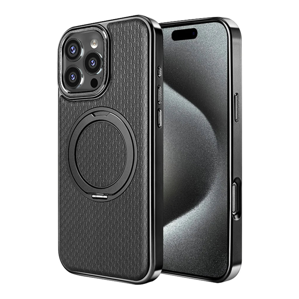 Luxury Leather MagCase with Rotating Bracket Holder