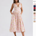 Stylish Floral Print V-Neck Swing Dress🌺Buy 2 Free Shipping