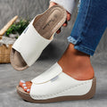 🔥Last Day Promotion 50% OFF - Women's Comfortable Thick Sole Arch Support Leather Slippers