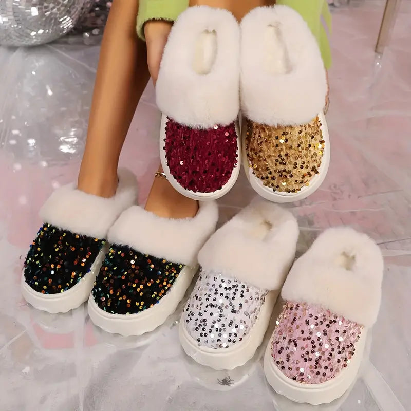 🔥 Stylish Soft Wool Lining Slip On House Shoes
