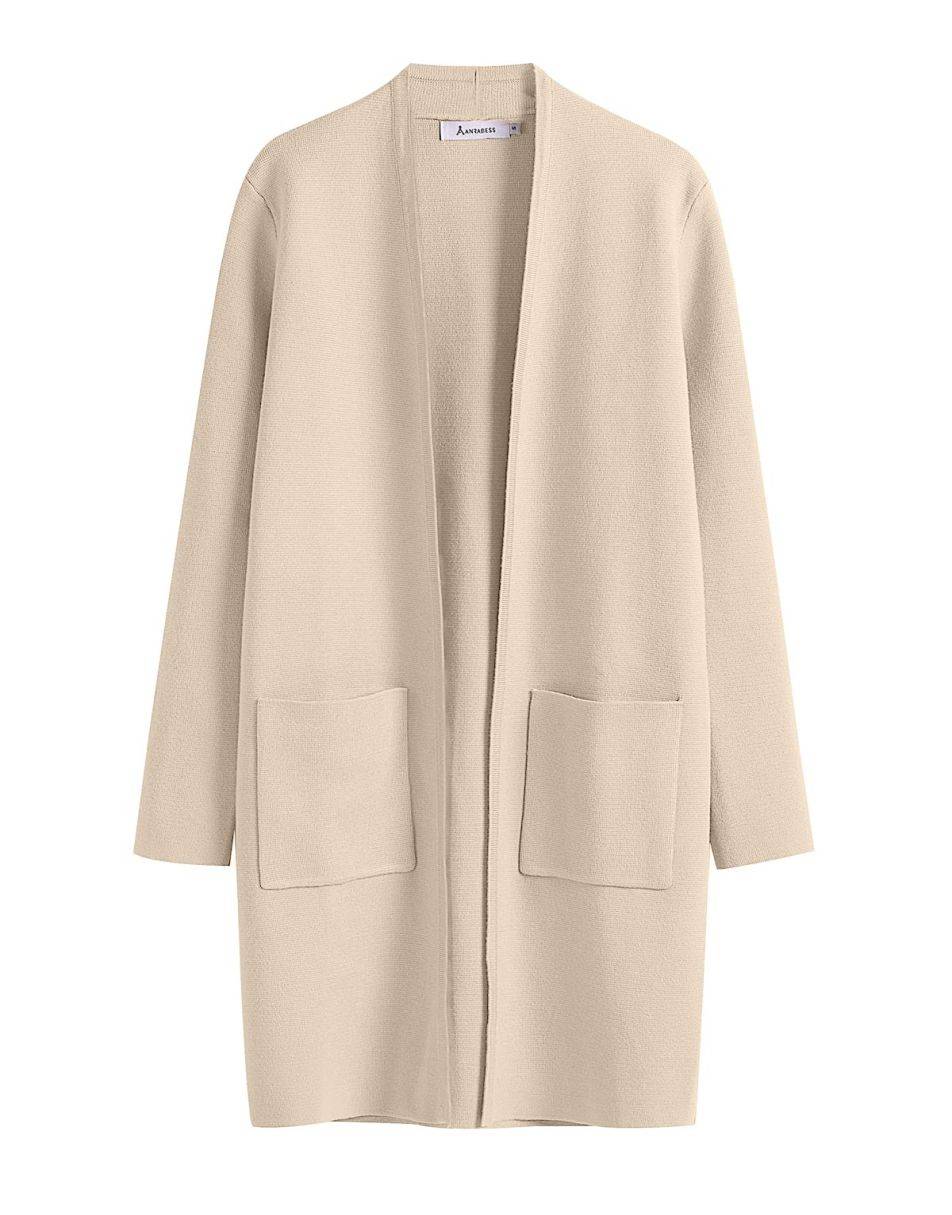 ANRABESS Cardigan Sweater for Women Casual 2023 Fall Winter Fashion Coat Long Sleeve Open Front Knit Coatigan Clothes