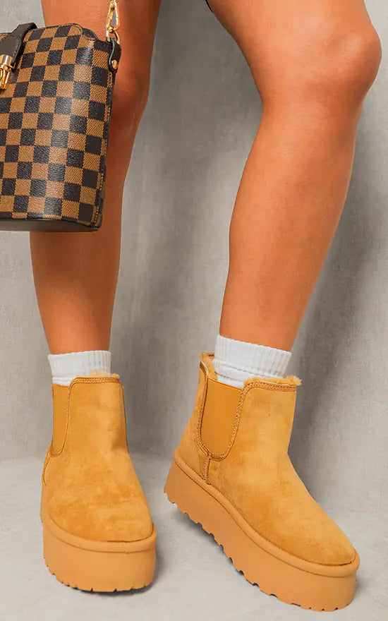 Non-Slip Thick Sole Plush Platform