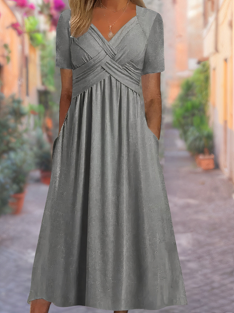 Comfortable V-Neck Dress