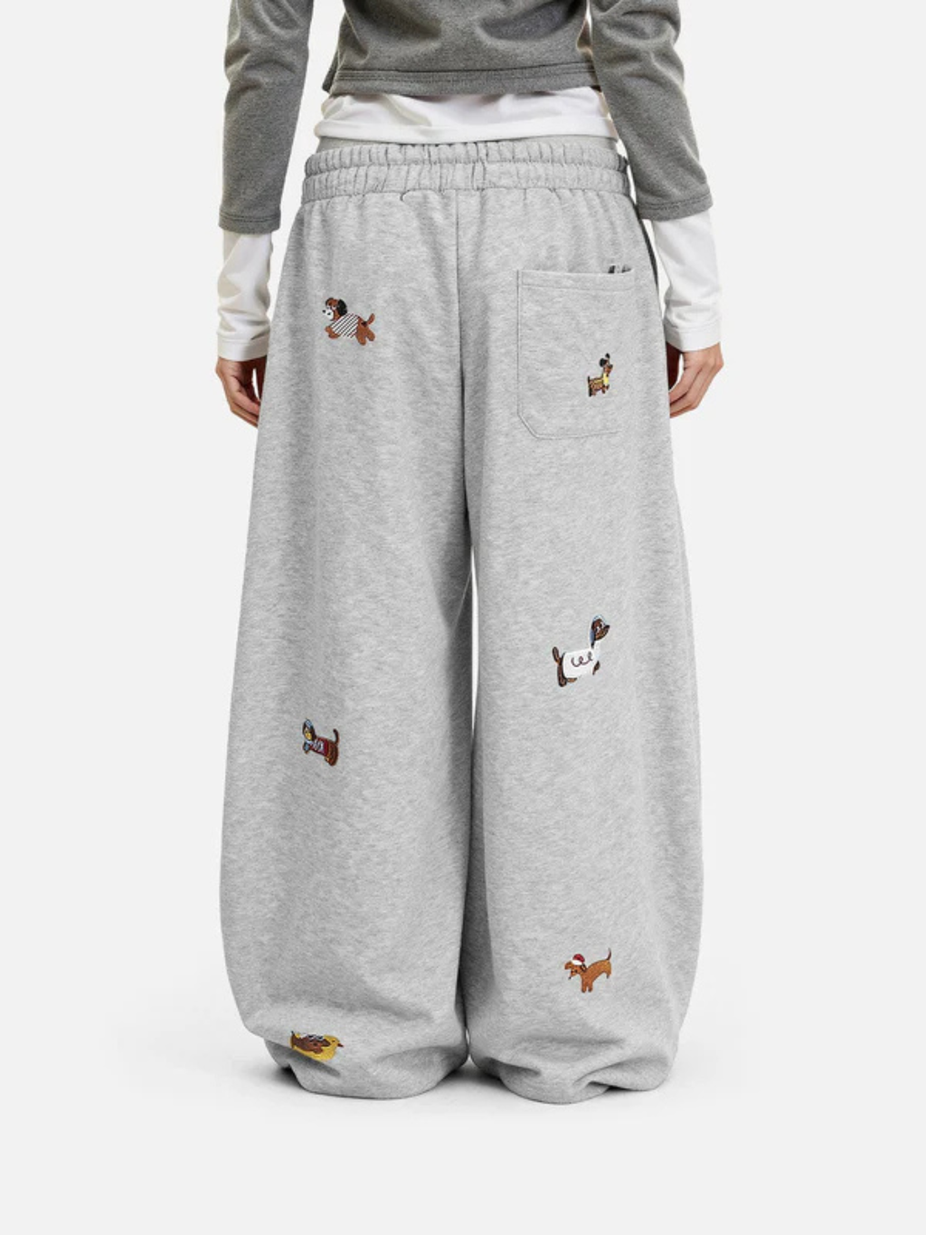 LAST DAY - 76%OFF🔥Embroidered Pup Barrel Sweatpants