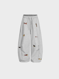 LAST DAY - 76%OFF🔥Embroidered Pup Barrel Sweatpants