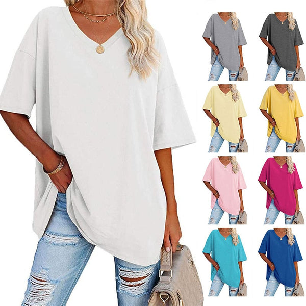 🔥Up to 69% OFF Today🔥Women Summer 2025 Tops 20 Colors Casual V-neck T-shirts