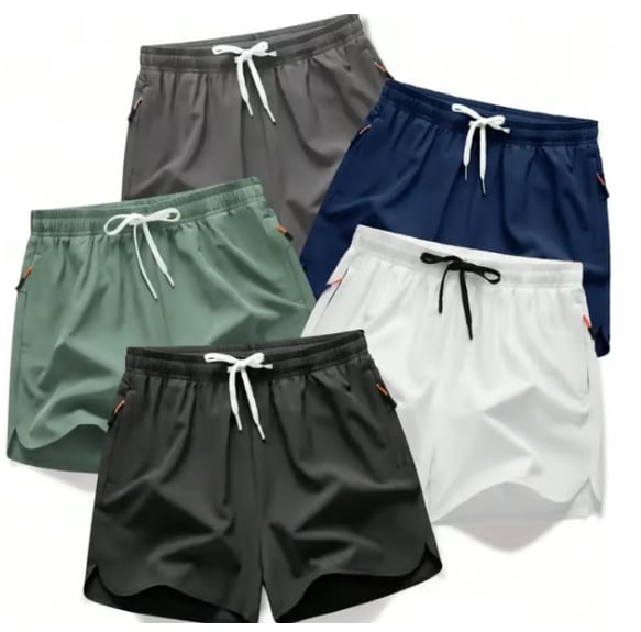 Men's  Running Shorts-Quick-Dry Athletic Gym Shorts (1 / 5 Pack)